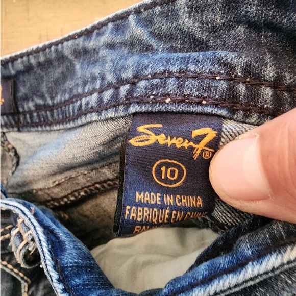 Seven7 Jean Shorts Women's Size 10 Blue Denim - Picture 5 of 6